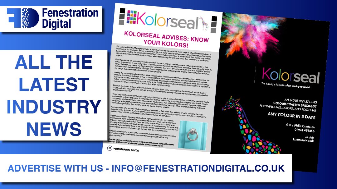 FenDigital's tweet photo. Did you know Fenestration Digital is the industries fully digital magazine? Email us for pricing and more details. info@fenestrationdigital.co.uk #industrynews #fenestration #news #getthelatest https://t.co/KjJfVvBeau