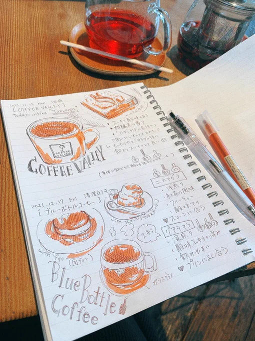 趣味で書き溜めてるコーヒーノート☕️ 