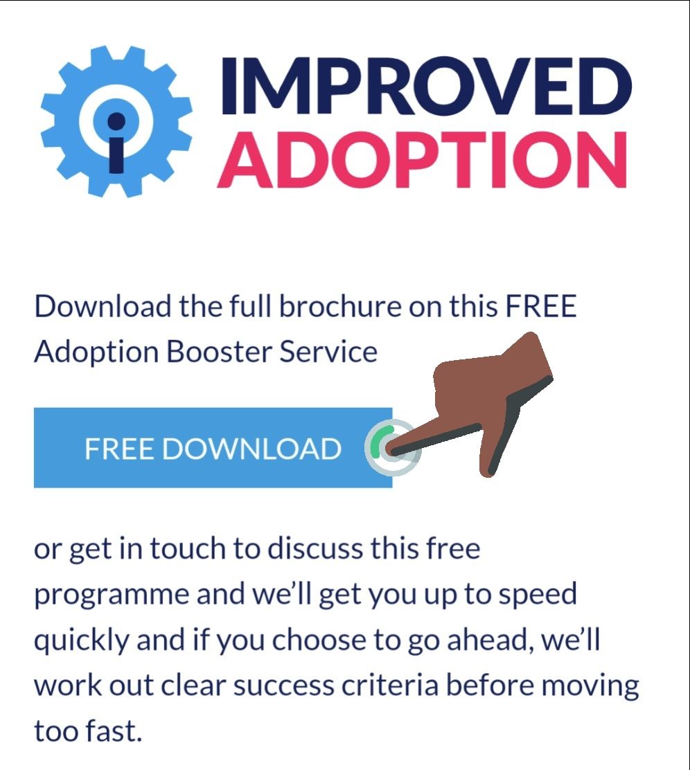 So pleased our company is doing this.

Take your #Salesforce adoption to another level with our offer to help free of charge. #NoBrainer #NoStrings

Our adoption experts are ready to help or just get going on your own... 

Get Started Now: improvedapps.com/get-started