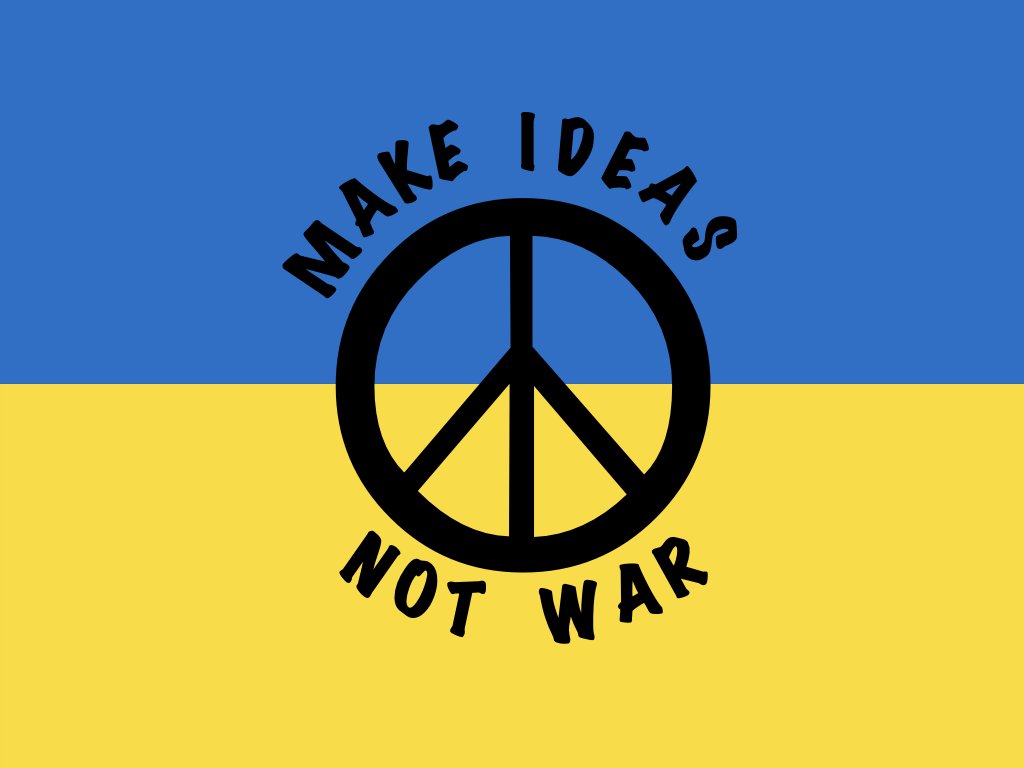 innoviva's tweet photo. Make Ideas Not War #CreateForUkraine
Wir werden mit einem einzigen Workshop nicht die Welt verändern – aber wir können etwas in die richtige Richtung bewegen.
Wir veranstalten einen online Workshop, um Ideen für konkrete Hilfe zu generieren und eine Umsetzung direkt anzustoßen. https://t.co/Cj0fyCWhb8