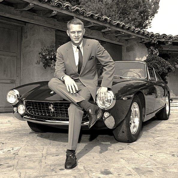 Happy Birthday Steve McQueen. RIP. Here with his 1963 Ferrari 250 GT Berlinetta Lusso. 