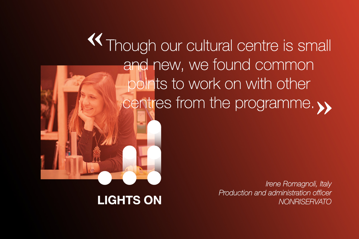 Irene from <a href="/nonriservato/">Non Riservato</a> on her experience with our LIGHTS ON staff echange/training.

Want to get funded to participate this year?
✅be under 35
✅work for a cultural org
✅want international professional experience
✅apply before 27/03

👉encc.eu/activities/pro…

#lightson2022