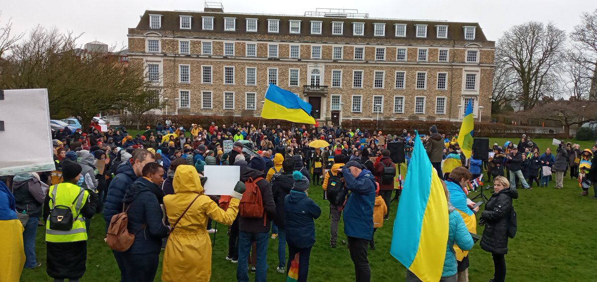 We've marched through the streets of Cambridge before to make our message heard throughout the city, and we ask you to join us again this weekend to #StandWithUkraine!

When: 2-4pm, Sat 26 Mar.
Where: Sidgwick Avenue (Faculty of Modern and Medieval Languages &amp; Linguistics).