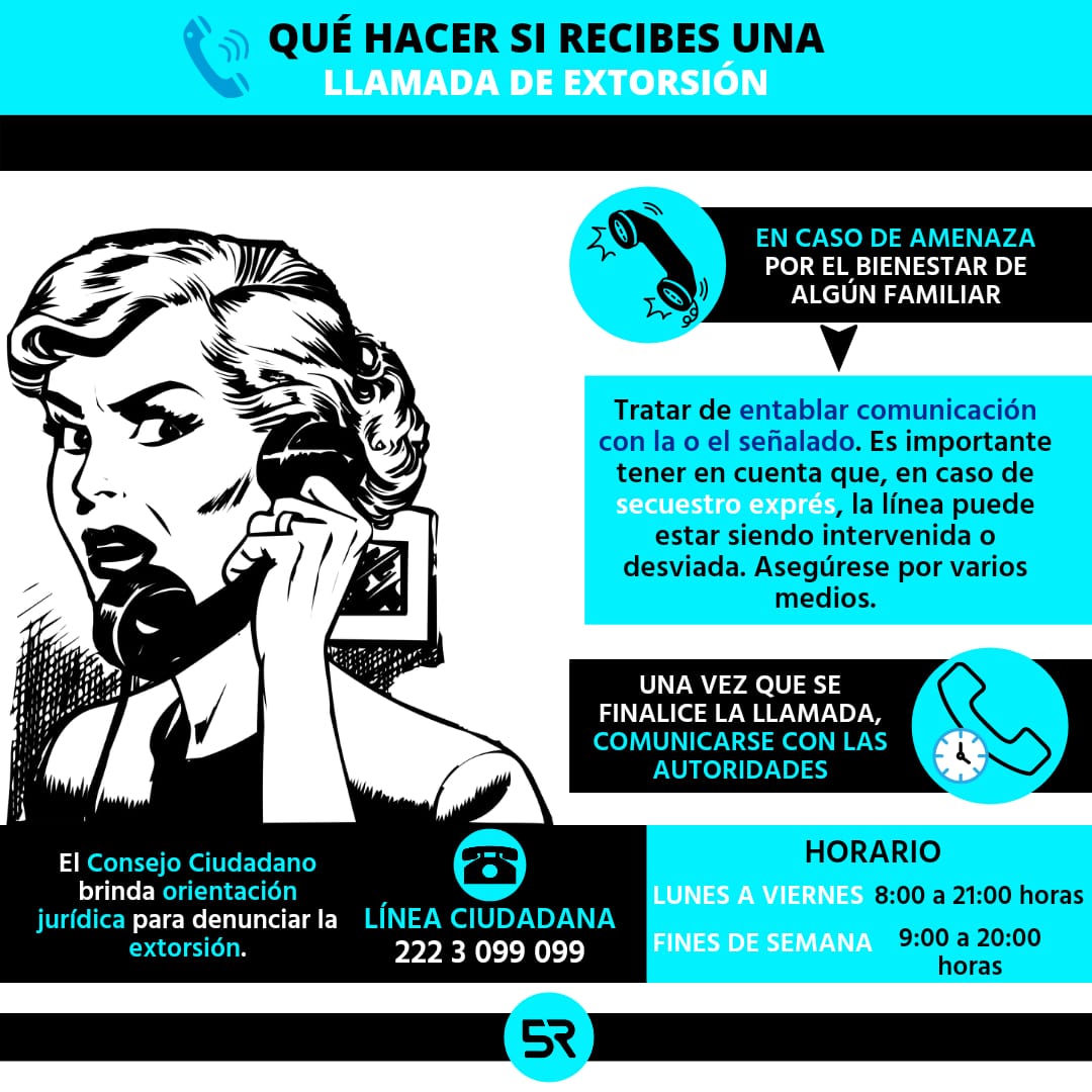 ☎️⚠️ || El secuestro virtual es la modalidad más común de extorsión en la que los delincuentes hacen llamadas a la familia de la víctima para amenazar con hacerle daño si no se paga un "rescate".

Toma nota de que hacer si eres víctima de este delito. #LaRedCincoRadio #Puebla