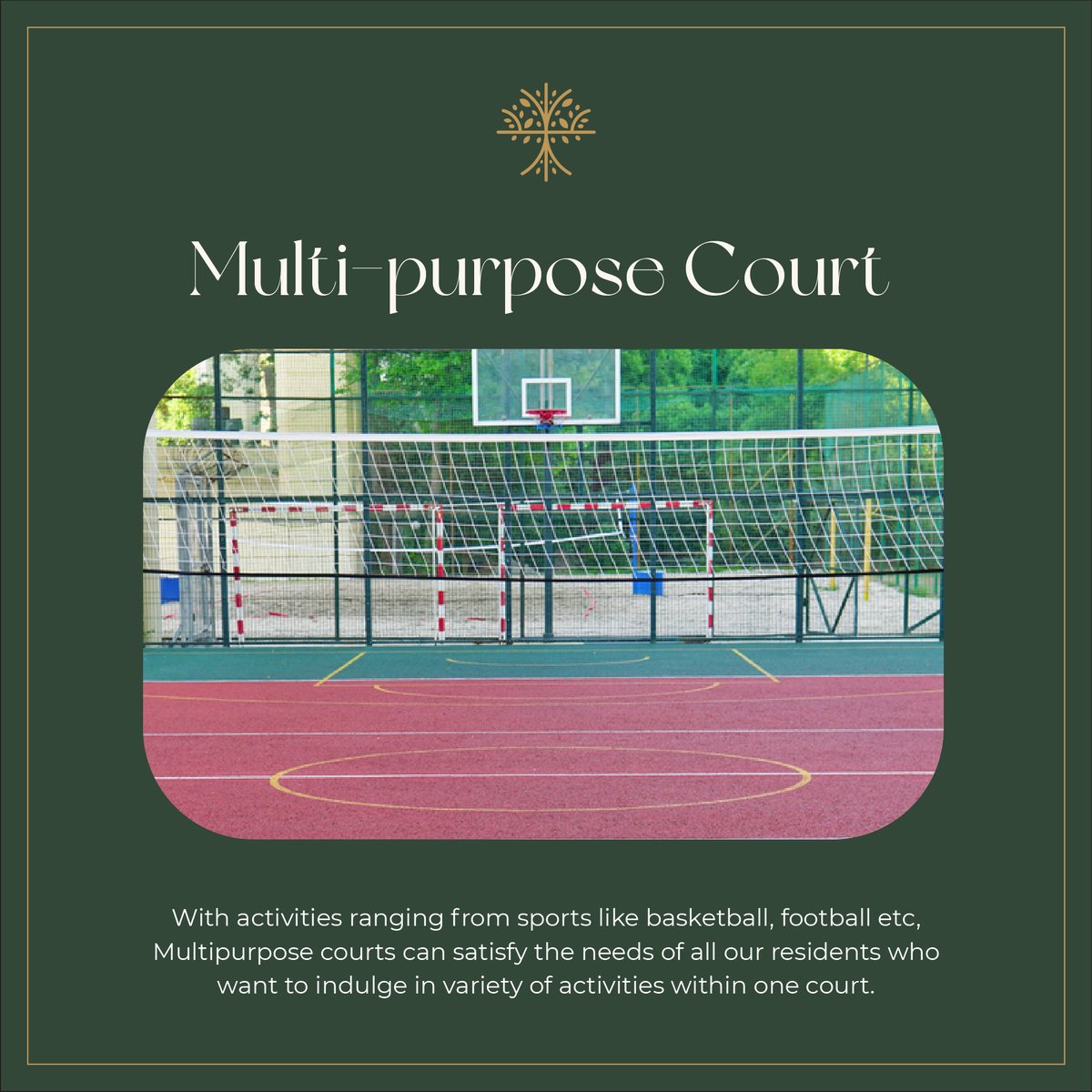 CannextRealty's tweet photo. Sports and other leisure activities bring communities together. We bring you the state-of-the-art multipurpose court which can also turn into a gathering space that fosters friendships and strengthens values.
#cannextrealty #cannextgroup #elegantcity #nestleinnature #realty https://t.co/qnMxMdk2bE