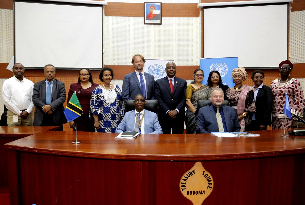 SufiQasim's tweet photo. Glad to join the #UNRC & #UNCT in the signing ceremony between the Government of Tanzania & the #UNTanzania of the #UNSCDF 2022-2027 today, 24Mar2022 in #Dodoma, #Tanzania.
An important milestone for the #UN system in Tanzania which will guide our work for the next 5 years. https://t.co/oIVUL7Pyn3