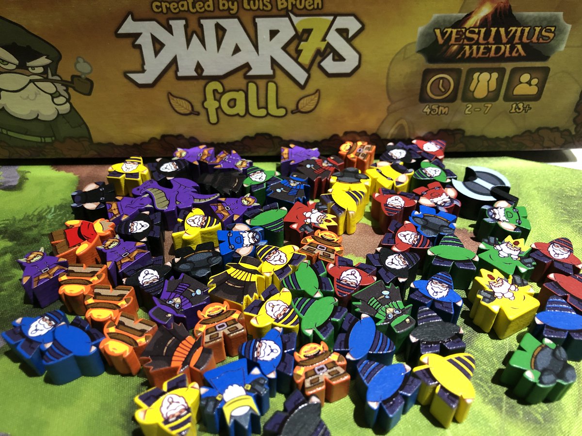 Vesuvius_Media's tweet photo. ❤️ Looking to support a good cause and get some super cool painted meeples?! Check out the Jack Vasel Memorial Fund Auction 2022. Item #346 are for Dwar7s Fall painted meeples (RARE find!) ❤️ https://t.co/2AWDETpujS #dwar7sfall #meeples #boardgames #dicetower https://t.co/h3fdFA5WgY