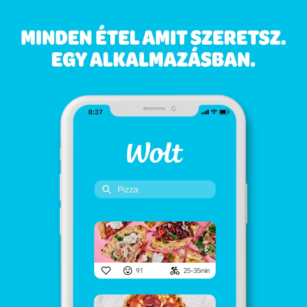 woltapp's tweet photo. Válassz ételt, a többit mi intézzük 😊