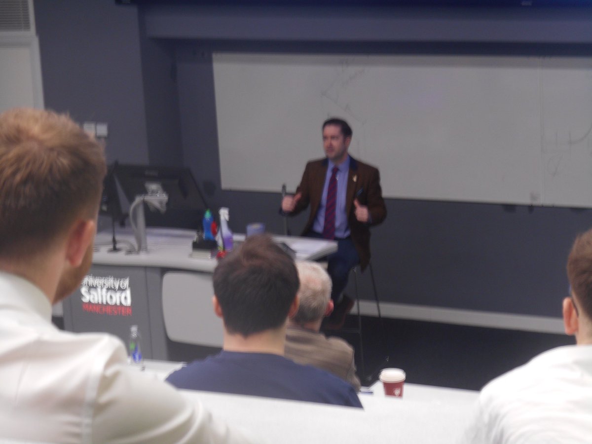 SalfordUni_PCH's tweet photo. Thank you to our former student @PaulWatso2 for his fascinating talk yesterday! #war #PTSD #veteran #pchatsalford #warfare @SalfordUni #BritishArmy #MentalHealthAwareness #VUAS #IrishGuards https://t.co/2q6qhq4dHz