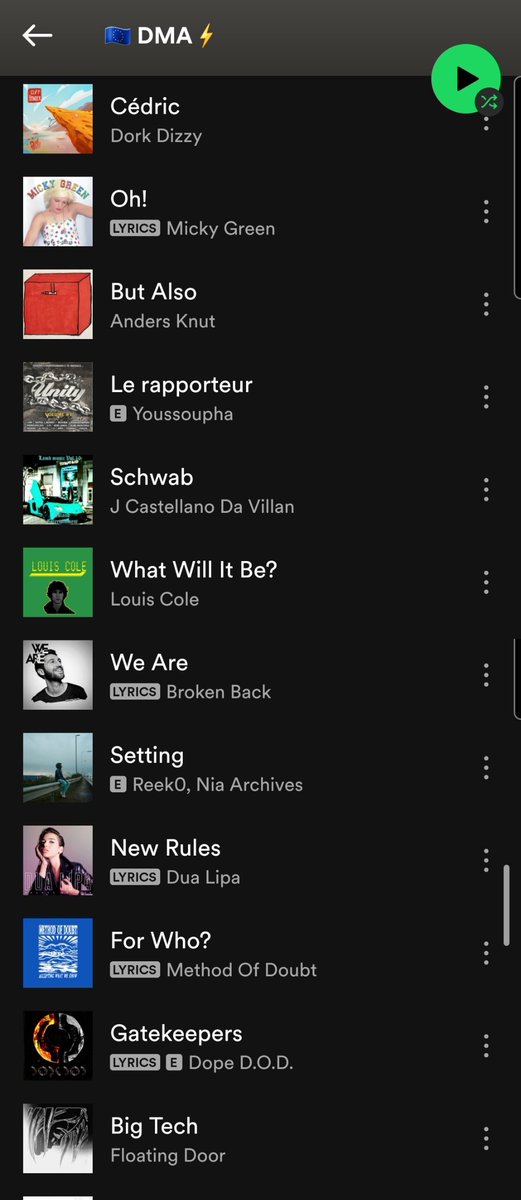 W_Chloe's tweet photo. On a de l'humour à la Commission européenne : nouvelle playlist Spotify du commissaire @ThierryBreton sur le Digital Markets Act (régulation des grands acteurs de la tech), qui devrait aboutir ce soir https://t.co/UD2xUuTTu9 https://t.co/E369ZV1NbW