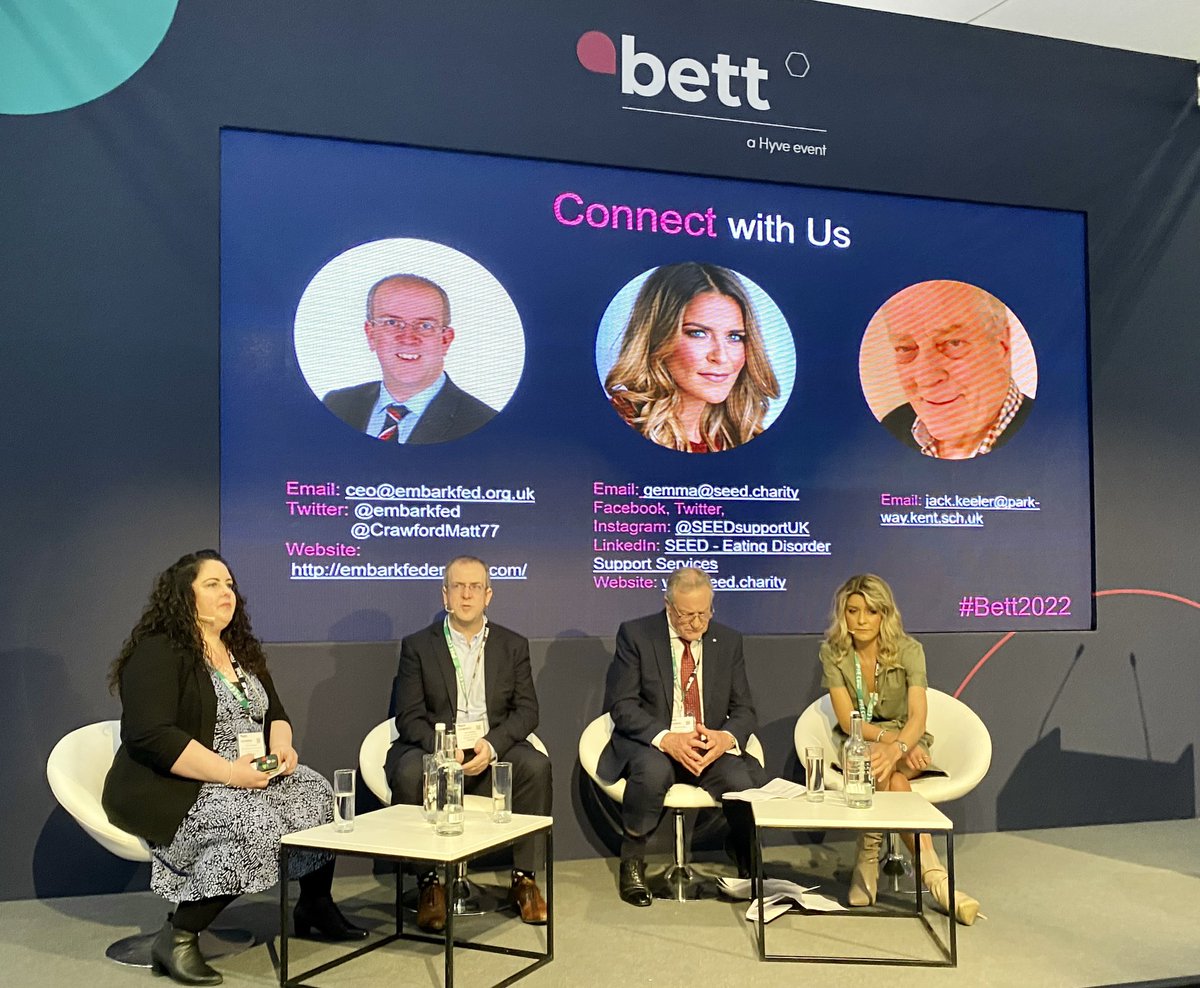 laurafbroadbent's tweet photo. We need to work on supporting the wellness of teachers, students and leaders with a bespoke, holistic approach.   @SeedSupportUK @embarkfed #Bett2022 #mentalhealth #wellness #education https://t.co/XJMZ5aGxyk