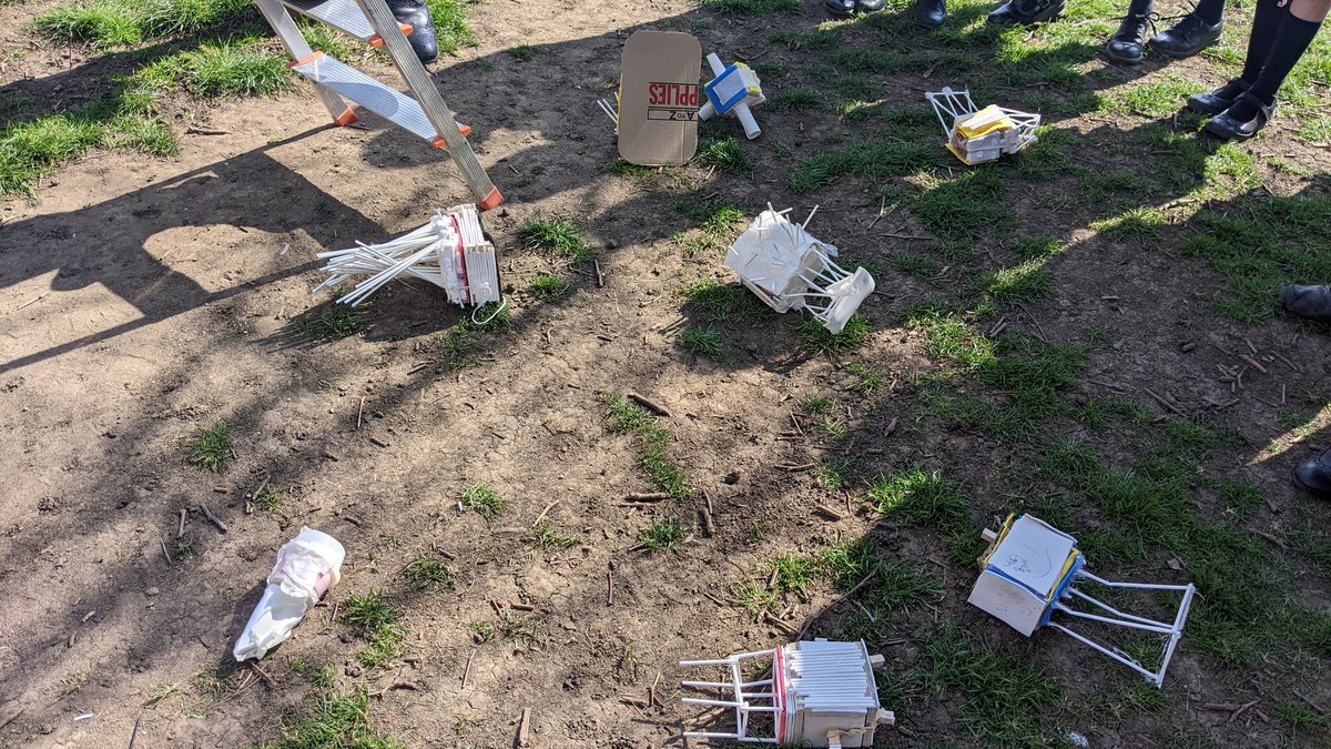 Year 5 have really enjoyed building their Crumple Zone Egg Protectors during Engineering lessons this term and with blue skies we enjoyed testing their efforts today. A Cracking effort!