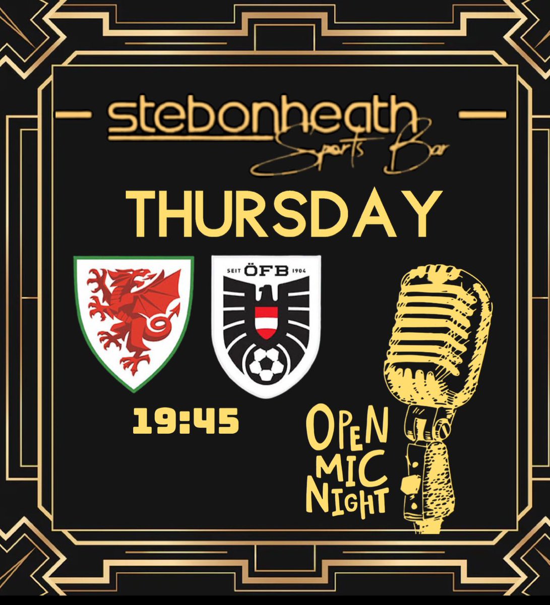 🍻𝑻𝒉𝒖𝒓𝒔𝒅𝒂𝒚 𝑵𝒊𝒈𝒉𝒕

🎙⚽️Tonight we have 𝙒𝙖𝙡𝙚𝙨 𝙫 𝘼𝙪𝙨𝙩𝙧𝙞𝙖 live across all of our screens in the front bar &amp; 𝙊𝙥𝙚𝙣 𝙈𝙞𝙘 in our function room.

☀️We still have the glorious weather so pop down early to enjoy our 𝙤𝙪𝙩𝙙𝙤𝙤𝙧 𝙖𝙧𝙚𝙖.