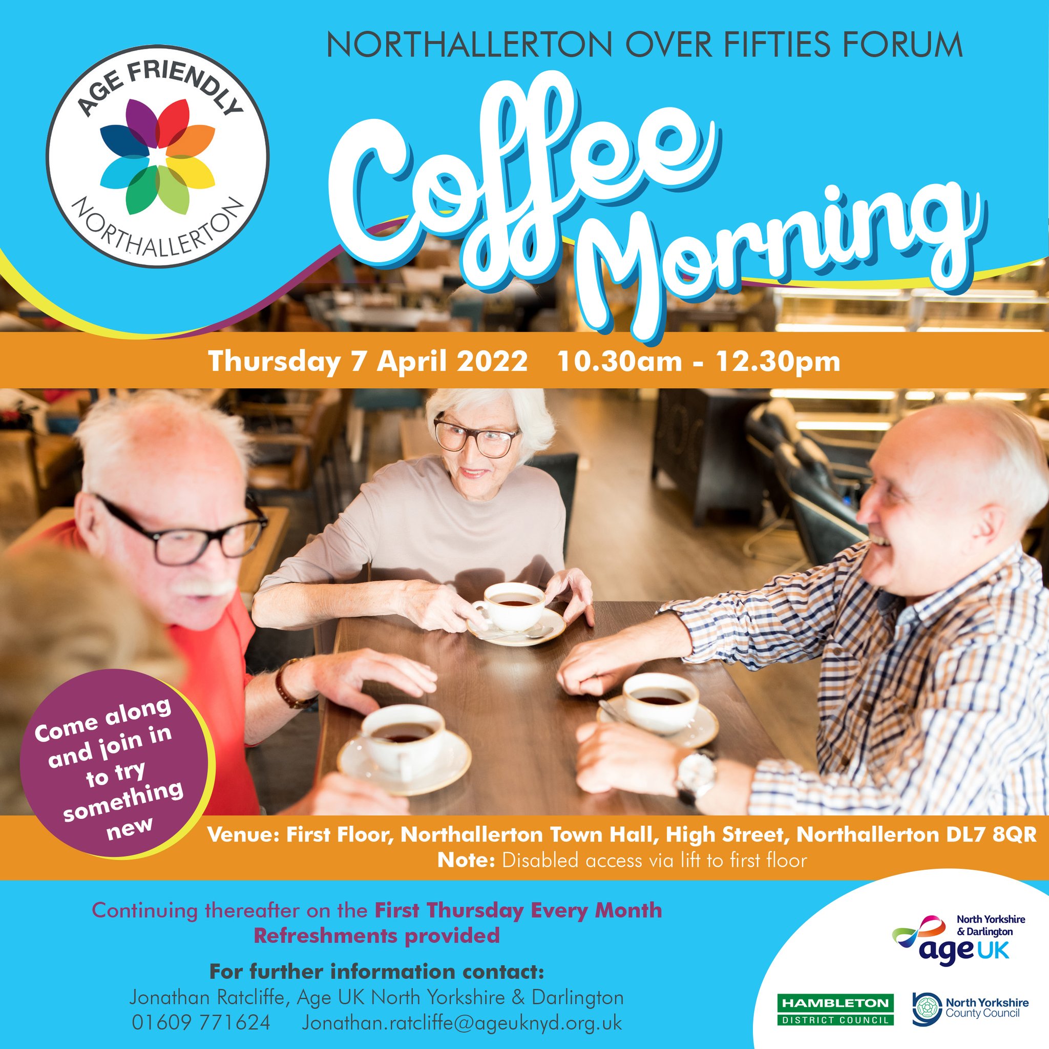 Hambleton District Council on Twitter "Northallerton Over Fifties Forum Coffee morning is on