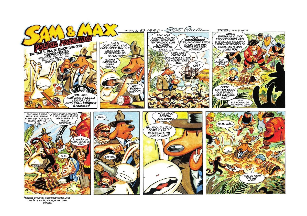 AgesCinos's tweet photo. Mais algumas tirinhas traduzidas se vcs quiserem de Sam & Max da Lucasarts. Inclusive elas tem lindas mensagens para vocês levarem para a vida.
#samnmax #samandmax #tirinhas #gibi #lucasarts
Compartilhem ou o Max vai pular na cabeça de vcs. https://t.co/p7Fmdr3Ssd