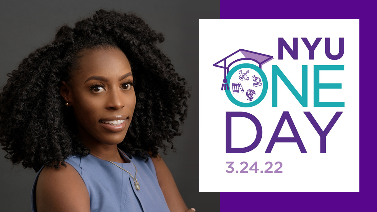 “Someone paved the way for me &amp; I will pave the way for another,” said School Social Worker Casey Scott, MSW ’20, who used an #NYUSilver Moving Forward Fund grant to cover her licensing exam fees. Show your #VioletPride &amp; join Casey TODAY, #NYUOneDay, at nyuoneday.org/challenges-sil….