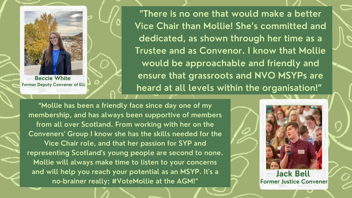 Hi all,  

I’m delighted to be endorsed in my Vice Chair campaign by <a href="/CaitieDundas/">Caitie Dundas</a>, <a href="/Beccie_White/">Beccie White</a> and <a href="/JackBell_2002/">Jack Bell</a>! It’s been a privilege to work with them all the last two years and I’m elated to have their support! 🤍