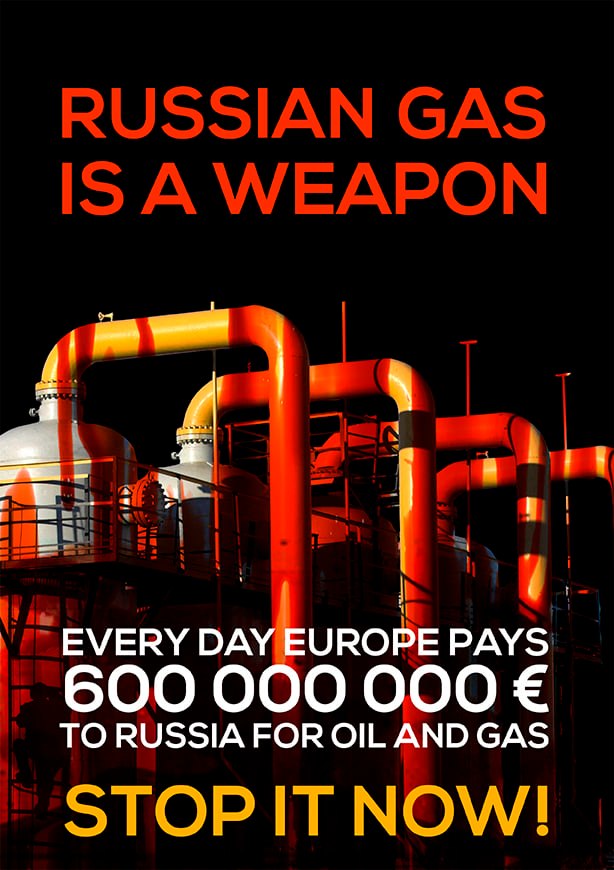 irinikostyshina's tweet photo. EU leaders, you can stop the WWIII and humanitarian crisis in Europe - if you ban the import of Russian energy!
#EnergyEmbargo #StopRussianOil #BanRussianImport
@vonderleyen @Bundeskanzler @EmmanuelMacron @MinPres https://t.co/fwg5Qw45Yh