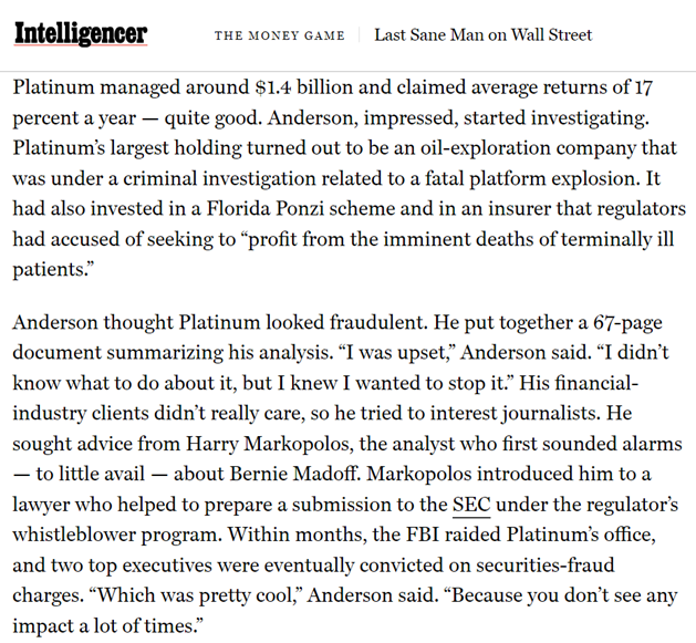 As some readers of Hindenburg may be aware, our founder, Nate Anderson, got his start in the fraud research world by investigating suspected Ponzi schemes and private market fraud. Today, we go back to our origins.