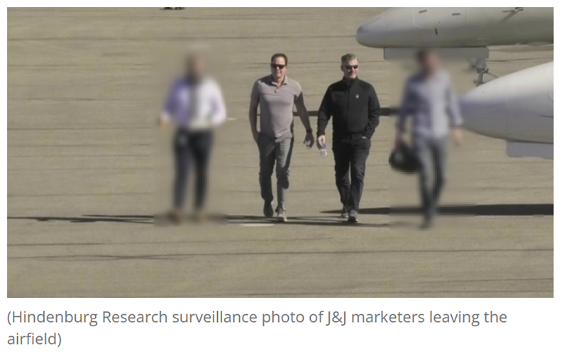 Our work included in-house research, extensive document review, and hosting key J&J marketing managers in a private jet we rented under the guise of being 'whales'. We rigged the jet with hidden video and audio recording equipment for our meeting.