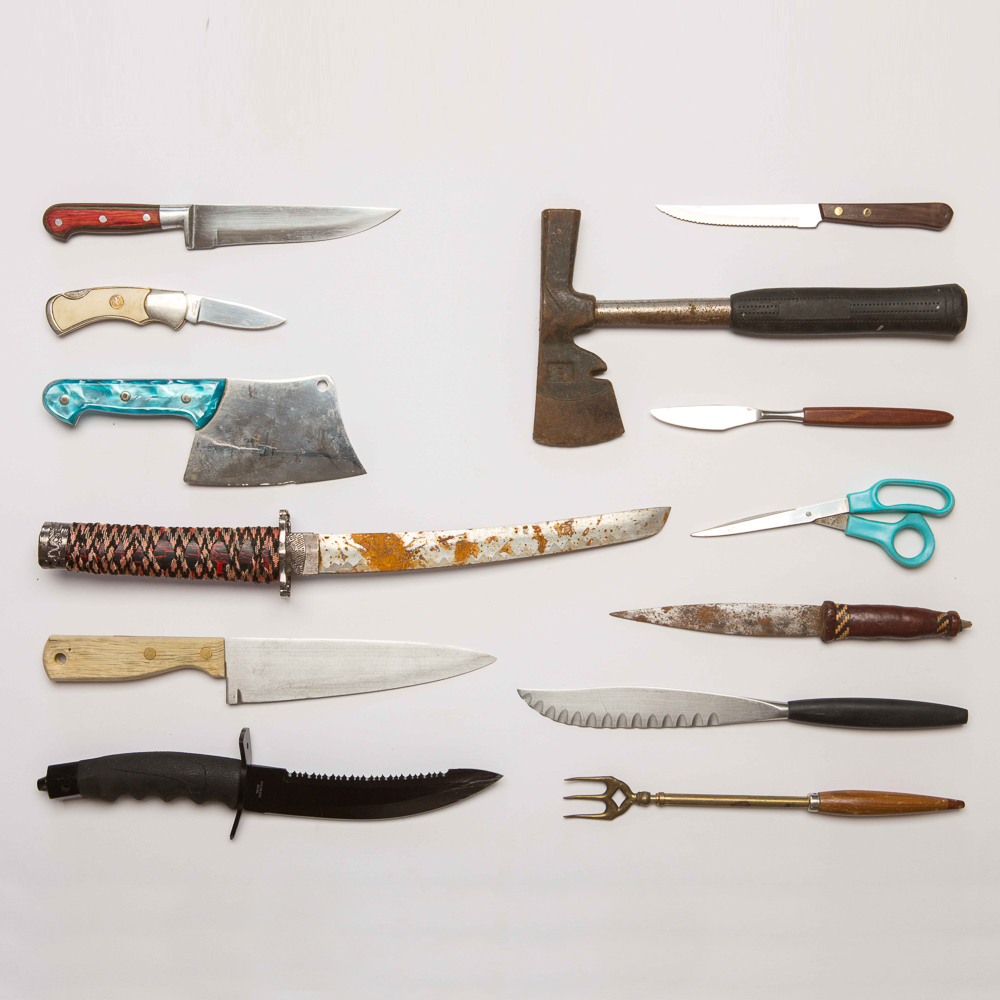 Exhibition alert!!!
BLUNT BLADES
Until 30th October 2022
The Higgins Bedford <a href="/higginsbedford/">The Higgins Bedford Art Gallery & Museum</a> 
⠀⠀⠀⠀⠀⠀⠀⠀⠀
Blunt Blades explores our complex relationships with knives and their variety of roles.
See more bluntblades.com/exhibition