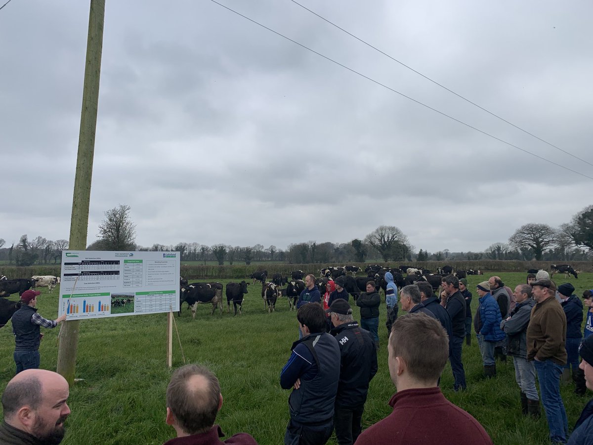 Great turnout for the ⁦<a href="/TeagascSignpost/">TeagascSignpost</a>⁩ ⁦<a href="/DairiesJp/">Lakeland Dairies Farm Programmes</a>⁩ farm walk of Kevin &amp; Enda Farrell , Ballymahon.