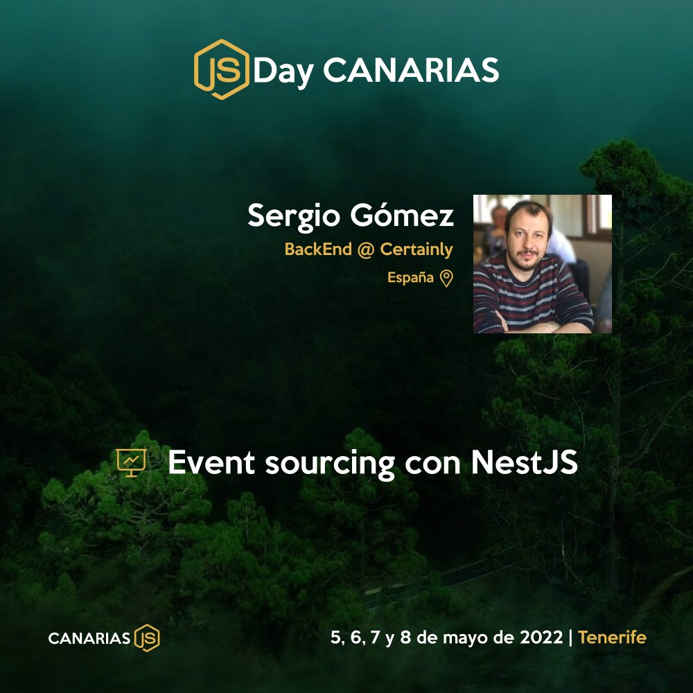 Nos complace dar la bienvenida al #JSDayCAN2022 a nuestro nuevo ponente. Él es Sergio Gómez (<a href="/sgomez/">Sergio Gómez</a>), #BackEnd #Developer en <a href="/Certainly_io/">Certainly</a>.

Muchas gracias por acompañarnos en esta aventura!!!