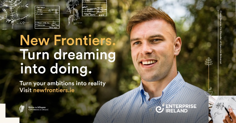 Entirl's tweet photo. Conor Grimes took his idea from the kitchen table to the global market thanks to New Frontiers and Enterprise Ireland. Apply now in your area.