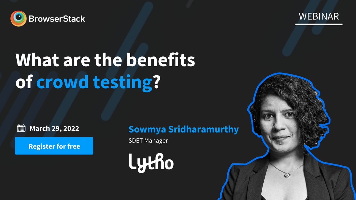 browserstack's tweet image. Learn more about testing in #ContinuousDelivery and the benefits of #CrowdTesting. 🚀
Tune into 'The #PesticideParadox' on Tuesday, March 29 👉 ow.ly/cw5p50ImkL3 👈