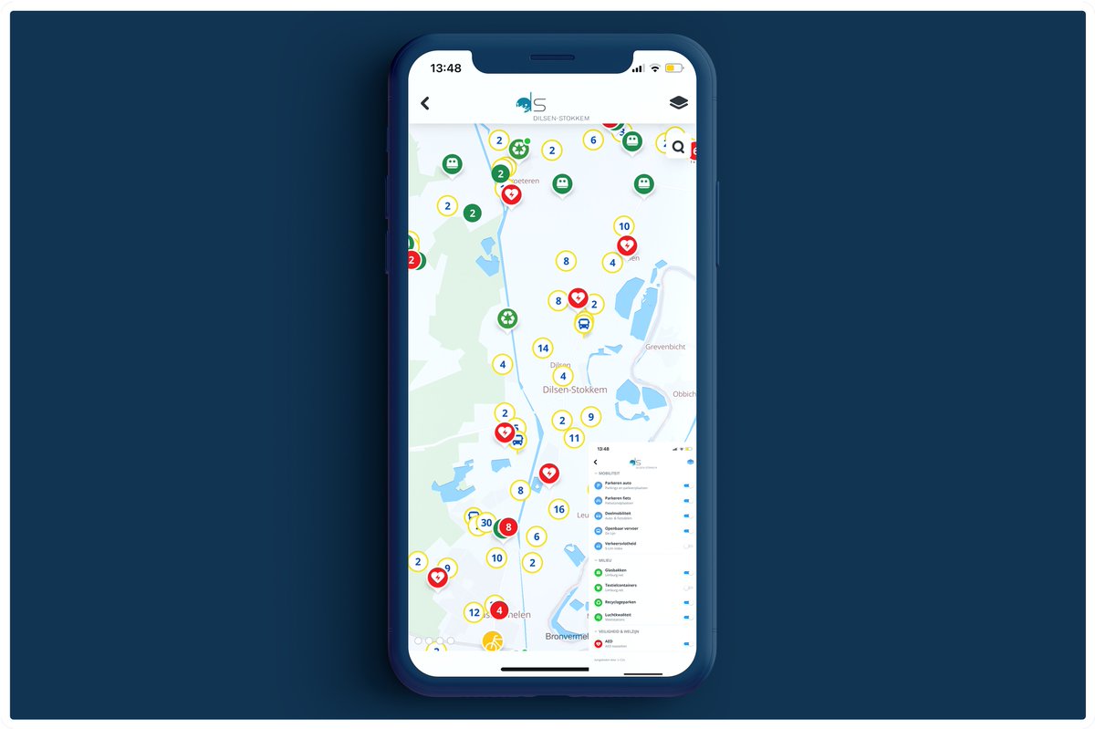 fairville_be's tweet image. DILSEN-STOKKEM LANCEERT ALS 1STE SLIMME KAART IN APP

#DilsenStokkem heeft haar nieuwe @onzestadapp gelanceerd met daarin een opmerkelijke nieuwkomer: De slimme kaart. Een kaart uitgegeven door #SLim met geografische data uit 5 domeinen. 
Lees hier verder: fairville.be/post/__rn5