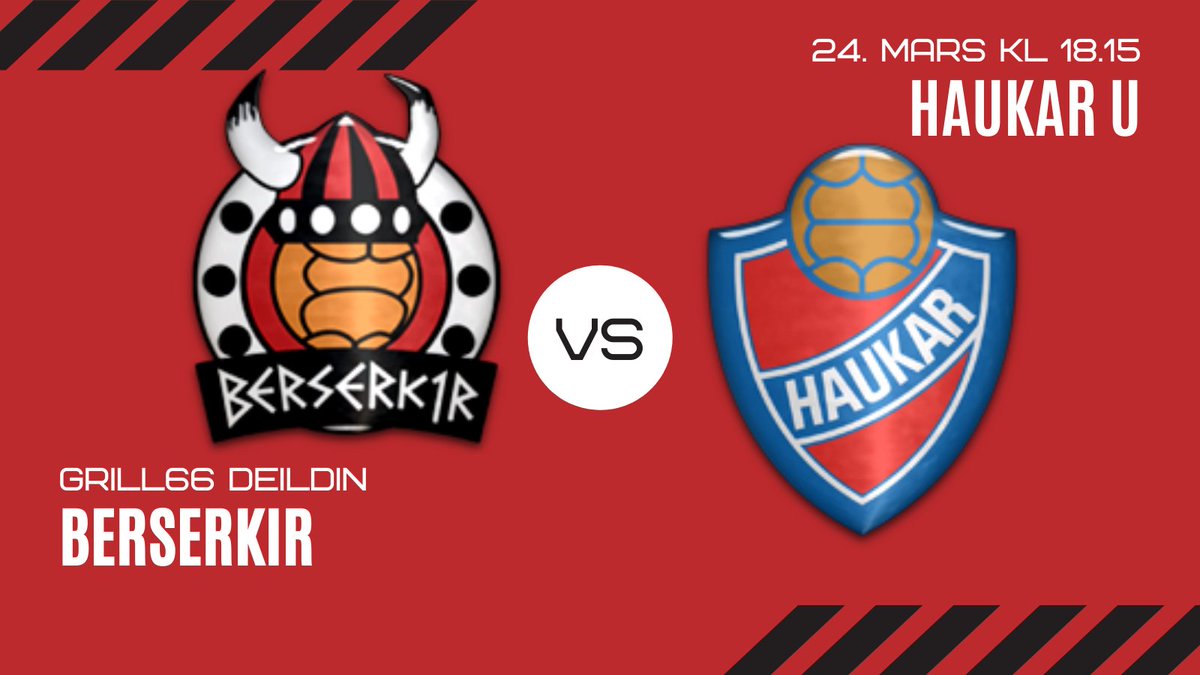 ⚫🔴Gameday!⚫🔴
🆚Haukar U 
🏆Grill66 deildin
🕗kl 18.15
🏟 Víkin

#handbolti #grill66 #seinnibylgjan