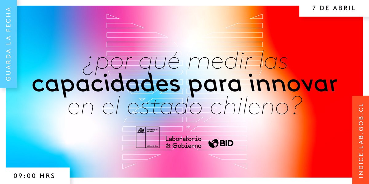 labgobcl's tweet photo. 🦋 7.Abril.2022. Muy pronto conoceremos los resultados de la segunda versión del Índice de Innovación Pública, el servicio del Lab que mide las capacidades para innovar en el Estado ¿Cómo seguimos mejorando? 
Inscríbete ✏️ https://t.co/84XPmBGdlz https://t.co/mZv6IrCvqE