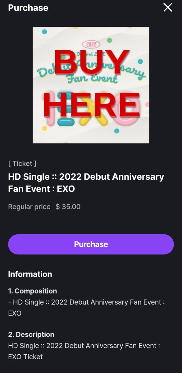 xhanb4ek's tweet photo. Looking for Beyond LIVE ka-share sa $35 (P1,830.08) online ticket ng @weareoneEXO Debut Anniversary Fan Meeting. PH base only, can pay thru GCash or SecBank. Please dm me.
#1ΞX0 #DecadeWithEXO #10YearsWithEXO #EXO @weareoneEXO https://t.co/siN8qJVytr