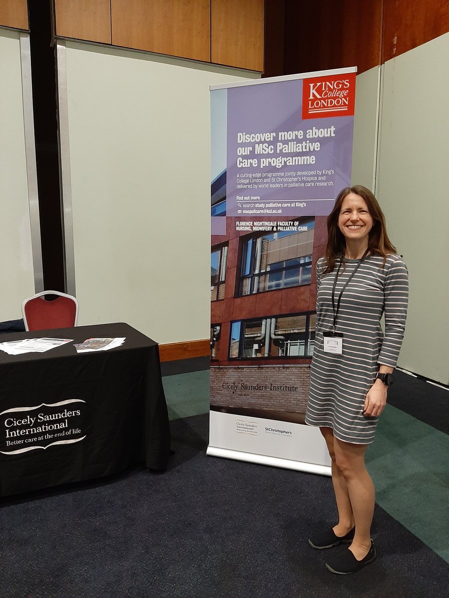 Delighted to be @PCCongress in person! Visit our @CSI_KCL stand to find out about our MSc in #PalliativeCare. #PCC2022