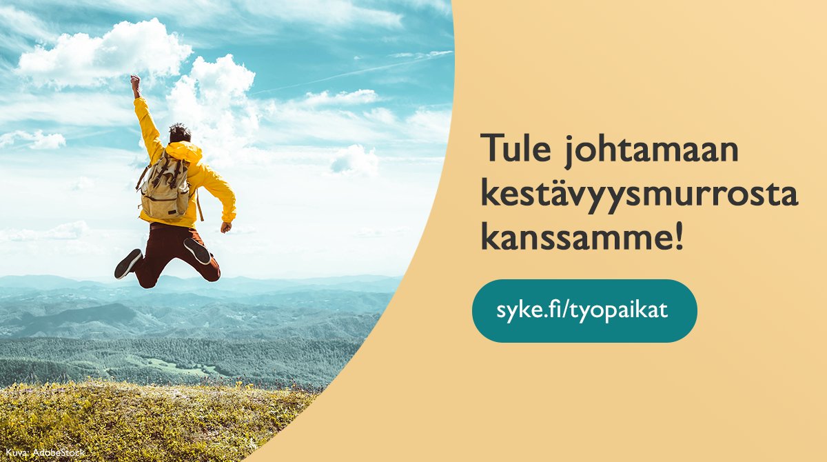 Uudistamme organisaatiotamme, ja haemme menestyksen rakentajia yhdeksään johtotehtävään – oletko sinä yksi heistä? SYKE vaikuttaa tutkimuksella, tiedolla ja palveluilla kestävän yhteiskunnan rakentamiseen.
#SYKErekry #Kestävyysmurros #Rekry
Hae: syke.fi/tyopaikat