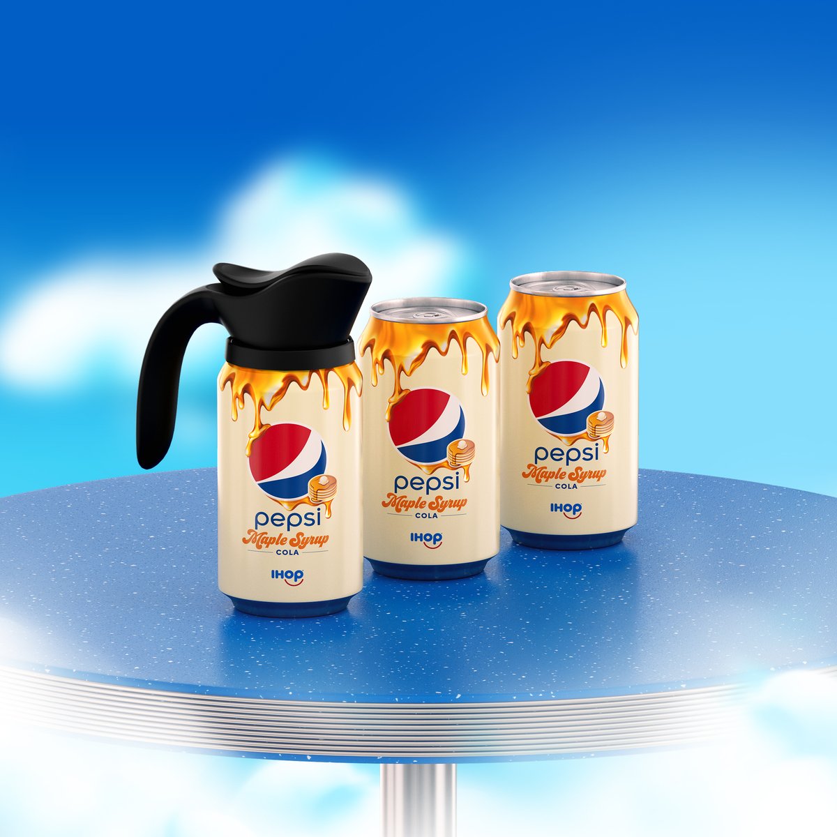 Introducing our limited-edition Pepsi Maple Syrup Cola 🥞

Share a video/image of your pancake stacks &amp; tag <a href="/IHOP/">IHOP</a> + #ShowUsYourStack + #PepsiSweepstakes for the chance to win. One consumer will also be surprised with our custom Pepsi Spout!