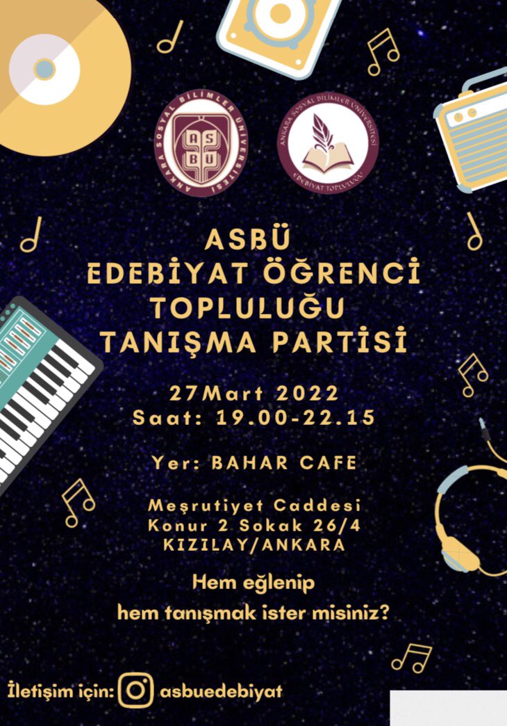 asbuedebiyat's tweet photo. 27.03.2022 tarihinde gerçekleştireceğimiz tanışma etkinliğimizde sizlerle tanışmak için sabırsızlanıyoruz ! https://t.co/Wteb4RROFU
