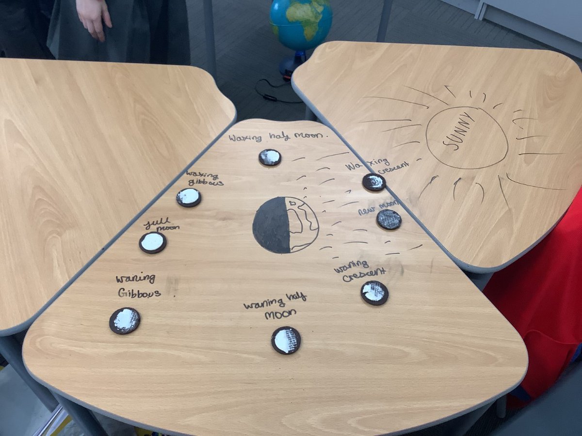 Always a  favourite lesson! Learning about the phases of the moon with a bit of licking and eating of biscuits along the way! #Independent  #hardworking #curious <a href="/HMC_School/">High Meadow Community School</a>