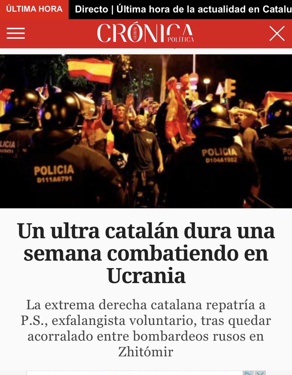 CNICatalunya's tweet photo. Cuando va a luchar en Ucrania vs cuando vuelve asustado de Ucrania.

El mismo fascista de rojigualda en los dos casos. Se va español y vuelve catalán. Stop catalanofobia https://t.co/qFgheuNHml