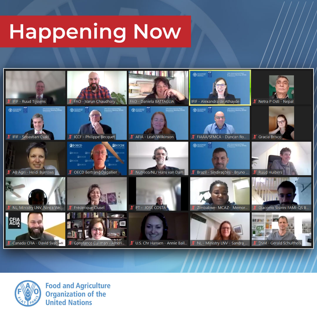 #HappeningNow 15th #InternationalFeedRegulatorsMeeting #IFRM

<a href="/FAO/">Food and Agriculture Organization</a> &amp; <a href="/IFIFfeed/">IFIF</a> continue to strengthen collaboration and dialogue on critical issues 
✔️ feed and food safety
✔️ food security
✔️ containment of #AMR

Read more about our work ➡ bit.ly/3tAljNS