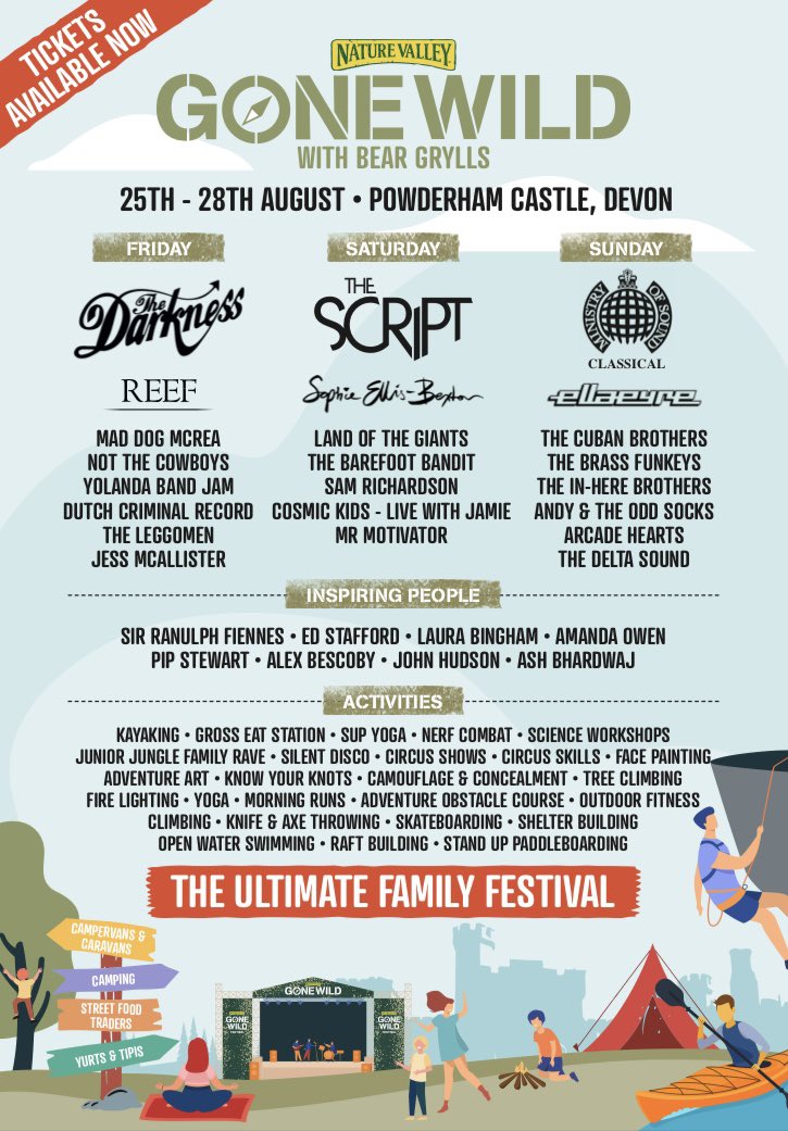 Over the moon to announce that we’re playing <a href="/Gonewildfest/">Gone Wild Festival</a>!! Go get your tickets here: bit.ly/3F0OP25 fun for all the family!! Let’s gooooooo