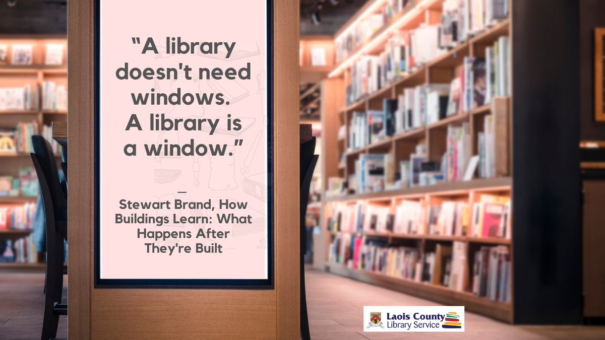 I love the idea behind this quote ☺️ ( although I am very grateful for our windows 🤣)

#library #libraryquote #loveyourlibrary  @LibrariesIre  #locallibrary #dropin #takeacloserlook #publiclibrary #buildings #architecture #laois #librarybuildings