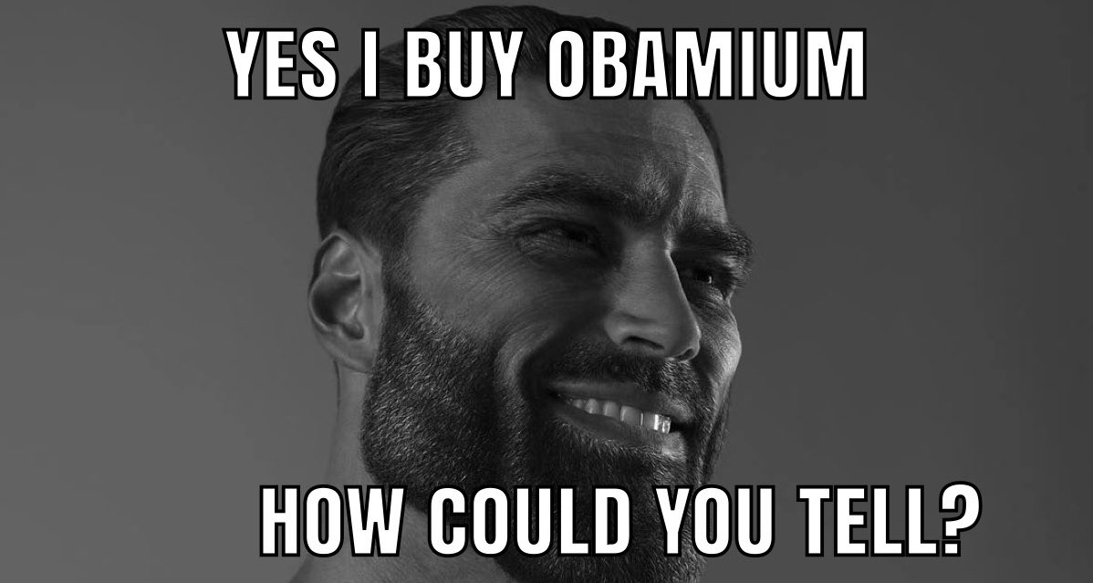 ObamiumCoin's tweet photo. @cryptocom @ReefDeFi Be a chad and buy @ObamiumCoin https://t.co/dGlpE3EFHw