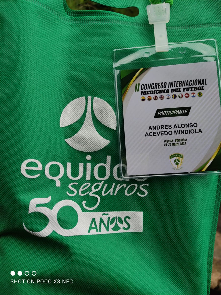 Gracias Dios en el mejor congreso de Medicina del Fútbol en Colombia ⚽ @EquidadSportsMD @DocQuiceno