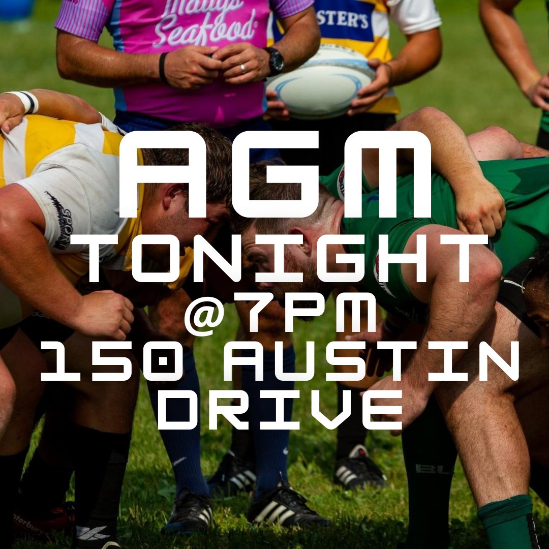 MarkhamIrishRC's tweet photo. Join us tonight for our annual AGM 🎉 We're excited to see everyone in person! Come by the clubhouse for 7pm tonight
#MICRC #MarkhamIrish #Rugby ☘ https://t.co/NIX4Ypukcb