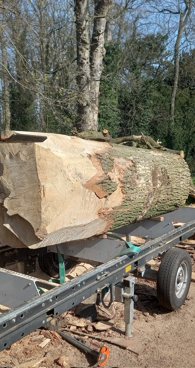 Forest2Furnitur's tweet photo. Fully maxed out the mill today diameter wise with a 105cm diameter Ash log on.
Beautiful piece from a fantastic mature tree with no dietary.
Felled to open up the canopy and destined for the biomass boiler, more RHI payments.
#englishash
#mobilemill https://t.co/ajW4xJmaF2