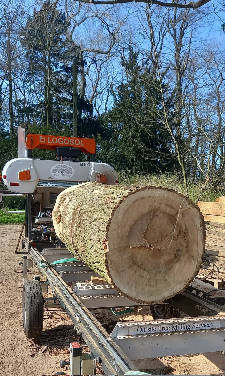 Forest2Furnitur's tweet photo. Fully maxed out the mill today diameter wise with a 105cm diameter Ash log on.
Beautiful piece from a fantastic mature tree with no dietary.
Felled to open up the canopy and destined for the biomass boiler, more RHI payments.
#englishash
#mobilemill https://t.co/ajW4xJmaF2