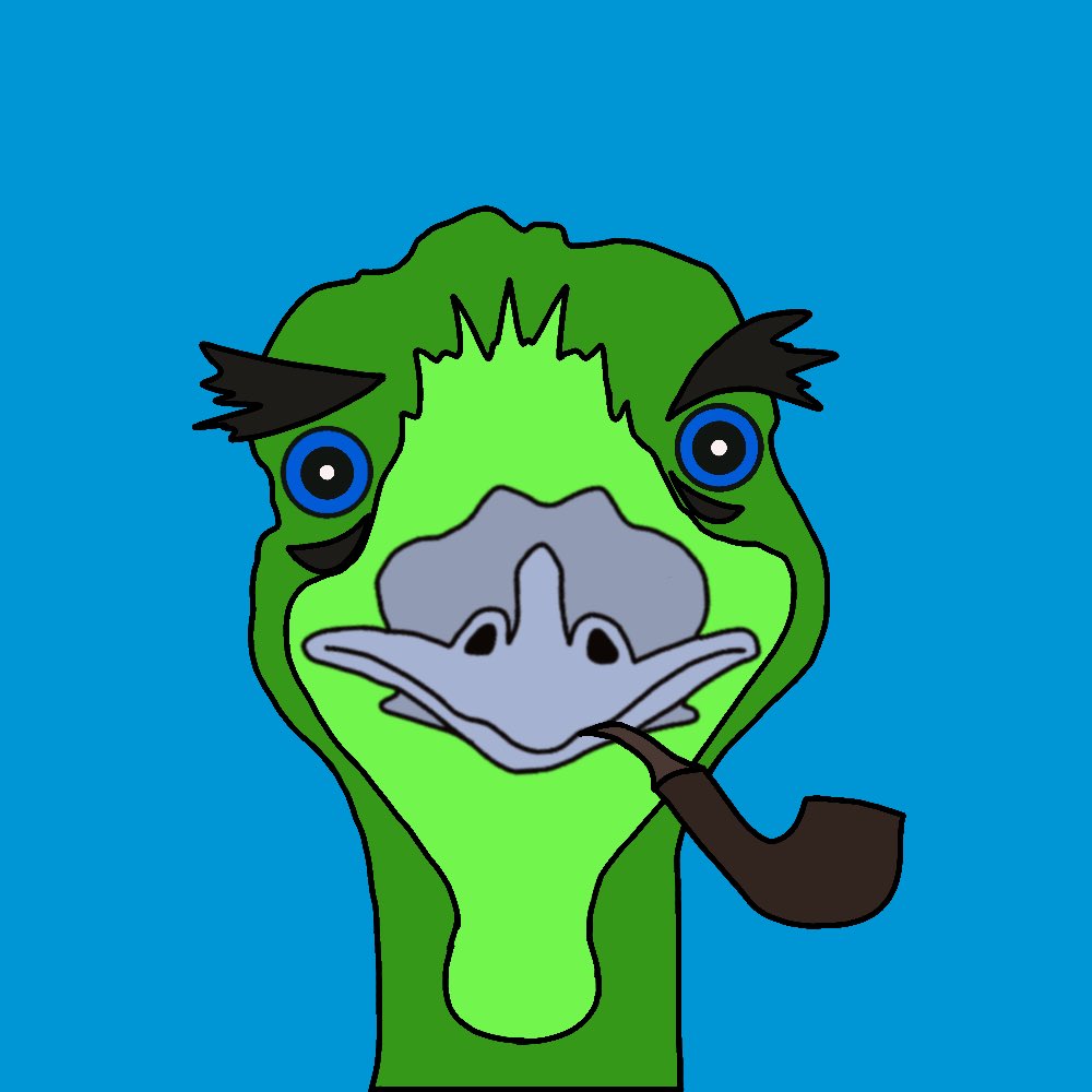 LindzARTnft's tweet photo. @purpleNFTmuseum Eddie Emu!!!! https://t.co/VK08778KDk