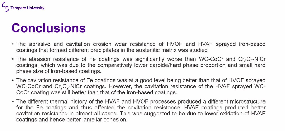 PerforMat_net's tweet photo. Tommi Varis @Materials_TAU @ENS_TampereUni presented the latest results of the HIERARCH project in #PerforMat webinar. The performance of variois coatings was compared in abrasion and in cavitation tests. https://t.co/obaUvhjBh3