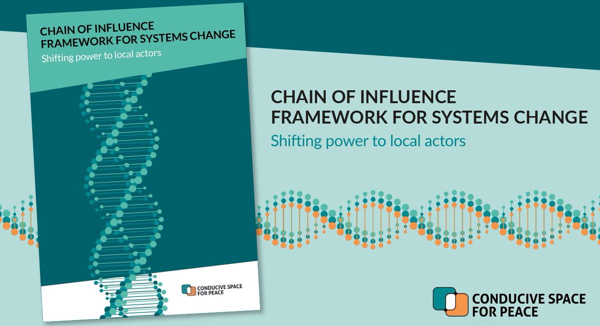 CSP_Peace's tweet photo. Check out our🆕publication on unpacking and transforming #ChainsofInfluence for #systemschange to better support #localleadership and #equitable partnership for more effective and sustainable #peacebuilding and #development. 

Read the full report➡️https://t.co/gUeTAj913h https://t.co/SolYxl0Qzp